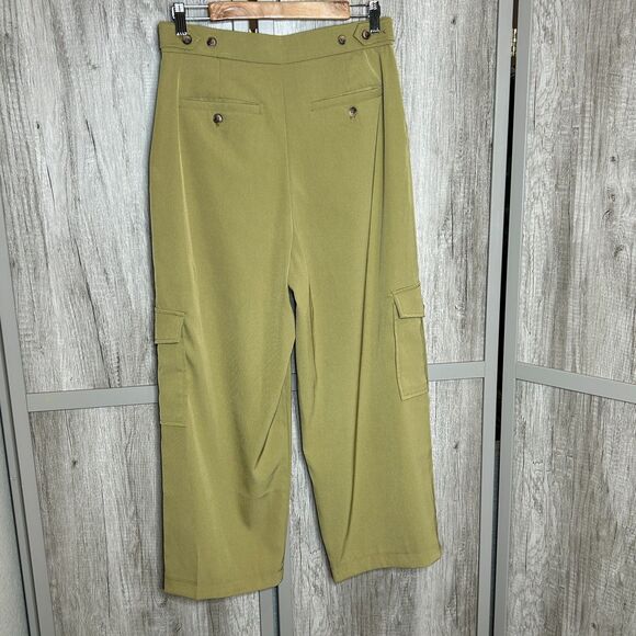 Avec Les Filles Pants Trousers Barre Cargo Pockets Olive Color - Picture 2 of 9